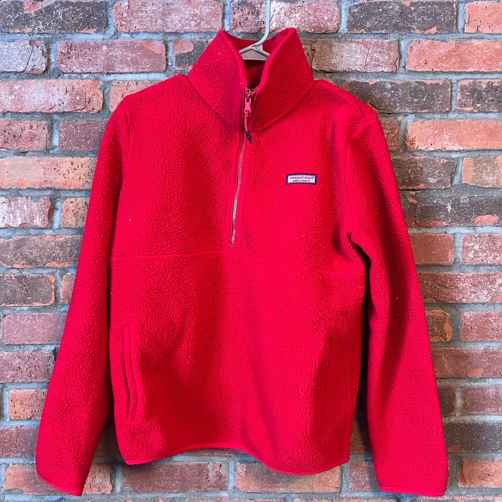 Red Women’s Fleece Quarter-Zip Jacket
